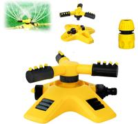 Ulteronixshop-Arroseur de jardin pour pelouse, arroseur d'eau automatique rotatif à 360 ° réglable à 3 bras pour arroser la pelouse, les plantes, les fleurs, les légumes, pour la maison, cadeau (A4)