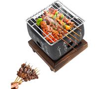 Ulteronixshop-Barbecue de Style Japonais, Barbecue de Table au Charbon de Bois Portable Mini Poêle à Charbon, Chauffage Rapide Multifonction, pour Interieur Barbecues Familial, Extérieur Camping