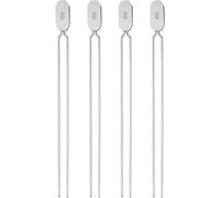 Ulteronixshop-Brochettes, ustensile pour préparer chachlik et légumes, set de 4 doubles brochettes, 33 cm, acier inoxydable 18/10, passe au lave-vaisselle