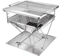 Ulteronixshop-Campingmoon Barbecue Grill Brasero Pliable en Acier Inoxydable Grand MT-045