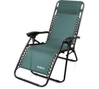 Ulteronixshop-Chaise Longue Transat Jardin Plein Air, Transat De Plage Pliable, Bain De Soleil Avec Repose-Tête, D¿Accoudoirs Réglables, Chaise De Camping En Respirantes Textilène, Vert