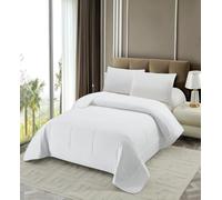 Ulteronixshop-Couette Été 280x240 pour lit 2 Personnes. Anti-acariens. Edredon Toutes Les Saisons Légère Blanc Garnissage 125 g/m². Fibre de Qualité 3D. Lavable en Machine - Fresh