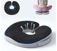 Ulteronixshop-Coussin orthopédique Donut en Mousse à mémoire ¿ Soulagement du Coccyx, hémorroïdes, sciatique, Grossesse, Post-Partum & récupération (Noir)