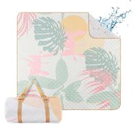 Ulteronixshop-Couverture De Plage Et De Pique-Nique 200 X 200 Cm, Imperméable Et Lavable, Tapis De Plage Avec Sangle De Transport, Parfaite Pour La Plage, Le Camping Et Les Pique-Niques, Couverture D
