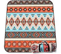 Ulteronixshop-Couverture Pique Nique Imperméable, Natte de Plage, Couverture de Plage 200x200cm, Large Picnic Blanket Anti Sable, Pliable Tapis Camping Portable, Beach Mat de Style Bohème pour Voyages
