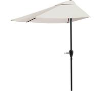 Ulteronixshop-Demi-parasol de terrasse de 2,7 m ¿ Ouverture en demi-cercle facile à manivelle ¿ Pour contre un mur, un porche ou un balcon (brun roux)