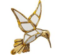 Ulteronixshop-Design Décoration murale Hummingbird miroir, verre, or, miroir doré, colibri, decoration murale pour salon, chambre, couloir, bureau, 27x32cm