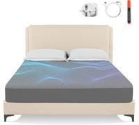 Ulteronixshop-Drap de Mise à la Terre , 95% Coton Biologique & 5% Fibre d'argent Pur, Drap de Mise à La Terre éLastique EntièRement Enveloppé, AméLiore Le Sommeil (Gris, 198 * 203+38CM)