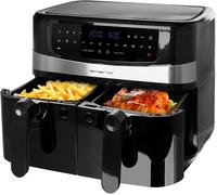 Ulteronixshop-Emerio AirFryer AF-126672.4 Friteuse numérique à air chaud double avec air chaud sans huile supplémentaire, volume 2 x 5,0 l, 12 programmes sans BPA, fonction Smart Finish (les deux sont