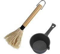 Ulteronixshop-Ensemble De Casseroles en Fonte Et De Brosses pour Barbecue, Ensemble De Badigeonnage pour Griller, Accessoires De Barbecue pour Fumoir à Viande, Cadeau pour Homme