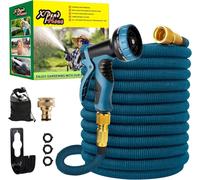 Ulteronixshop-Expandable Garden - Tuyau d'eau flexible avec tissu - 75FT/22.5m-avec buse de pulvérisation à 10 motifs, tuyau de tuyau rétractable résistant aux fuites, connecteur en alliage de laiton