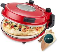 Ulteronixshop-Four-Gril Électrique Pour Pizza Fun Pizza&co Mamma Mía Vista, 1200 W, Minuteur 15 Minutes, Température Maximale De 420ºc En 3 Minutes, Fenêtre De Visualisation, Plaque De Pierre.
