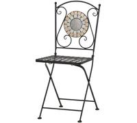 Ulteronixshop-Gartenstuhl / Klappstuhl Prato Stahl/Mosaik/schwarz