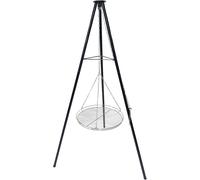 Ulteronixshop-Grille de barbecue avec grille, espacement des barres, tourbillons de corde, trépied télescopique, support de barbecue, cuisson en plein air, kit de trépied pliable, feu de camp, grande