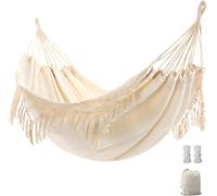 Ulteronixshop-Hamac de Jardin avec Glands élégants Macrame Hammock lit avec Sac de Transport pour Le Patio, Cour, extérieur et intérieur Charge 204kg