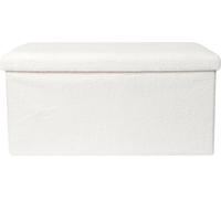 Ulteronixshop-HD0059 Coffre Banc Pliable Bouclette Blanc M2 - Mobilier Assise et Rangement - Dimensions 76 x 38 x 38 cm - Hauteur Assise 38 cm - Couleur Blanc