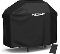 Ulteronixshop-Housse Barbecue, Bâche Résistante de 210D Oxford Protection BBQ à Gaz, Couverture de Grill Anti-Vent/Anti-UV/Anti-l'eau/Anti-l'Humidité/Antipoussière 147x61x117cm Noir