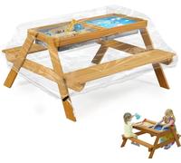 Ulteronixshop-Housse De Protection Pour Table De Pique-Nique Pour Enfant - Avec Cordon De Serrage - Transparent - 115 X 100 X 50 Cm - Avec Cordon De Serrage - Pour Siège Enfant 3 En 1 - Sable - Trans