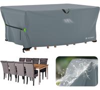 Ulteronixshop-Housse Salon De Jardin Imperméable - 242x162x71cm Housse Table De Jardin Avec Boucles Coupe-Vent Protection Pour Tous Les Temps Pour Table Et Chaise D'extérieur - Gris
