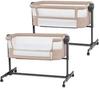 Ulteronixshop-Kinderkraft Nestee Up 2 Lit Bébé Cododo, Lit Bebe Avec Matelas De La Naissance, Réglage De La Hauteur, Facile Adapter Au Lit Du Parent, Pieds Réglables, Beige