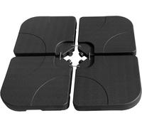 Ulteronixshop-Lot De 4 Dalles Carrées Quiberon, Noir