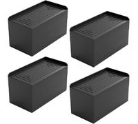 Ulteronixshop-Lot de 4 rehausseurs de meubles, rehausseurs de lit, 7,5 cm, hauteur réglable pour table, chaise, canapé, machine à laver, armoire, 11,5 x 6 x 7,5 cm (noir)