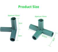 Ulteronixshop-Lot de 5 connecteurs pour cadre de serre à 3 voies et 5 connecteurs à 4 voies en bambou,Cadre de 16 mm,Connecteurs en plastique adaptés pour cadre de filet de jardin et serre robuste, c