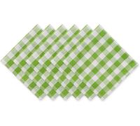 Ulteronixshop-Lot de 6 serviettes de table - Collection à carreaux - Vert pomme