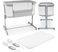 Ulteronixshop-Luna Lit Parapluie Bébé Avec Matelas 3 En 1 - Lit Cododo Bebe Jusqu'à 9 Kg (0-6 Mois), Hauteur Re¿Glable 7 Niveaux, Compatible Avec Plusieurs Lits