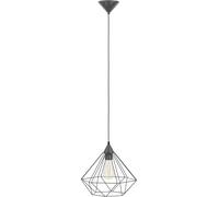 Ulteronixshop-Lustre TARBES, suspension à flamme vintage au look rétro, matériau : acier, plastique, couleur : noir, douille : E27, Ø 32,5 cm