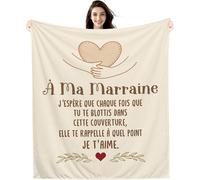 Ulteronixshop-ma Marraine J¿espère que chaque fois que tu te blottis dans cette couverture elle te rappelle à quel point je t¿aime Idées Couverture cadeau pour Marraine Anniversaire Fête des Mères Ca