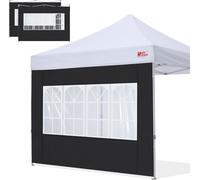 Ulteronixshop-Mastercanopy Paroi Latérale De Fenêtre D'église - Paroi Solaire Pour Tonnelle Instantanée De 3 X 3 M - Tonnelle Pop-Up - Lot De 2 Parois Latérales Uniquement, Noir