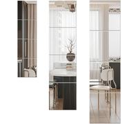 Ulteronixshop-Miroirs adhésifs acryliques pleine longueur pour murs, 4 miroirs en plexiglas, incassables, pour montage mural, grand miroir pour la maison, entraînement, gym, couloir,