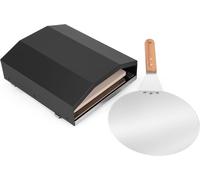 Ulteronixshop-Onlyfire Kit Four à Pizza pour Barbecue à Gaz, Barbecue à Pizza avec Pierre Pizza et Pelle Pizza, Four à Pizza Extérieur pour Barbecue à Gaz, Charbon Grils, Pizza Cover, 31,5 x 27,5 x 1