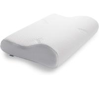 Ulteronixshop-Oreiller ergonomique pour dormir sur le côté et sur le dos, Mousse viscoélastique à mémoire de forme, Blanc, M (50 x 31 x 10/7 cm)