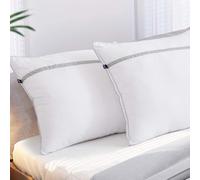 Ulteronixshop-Oreillers 60x60 Lot de 2, Anti-acarien et Hypoallergénique, Oreiller Gonflant avec Garnissage de 3D Fibre Polyester, Confortable et Respirable, et Peut Utilisé comme Coussin de Canapé