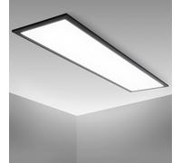 Ulteronixshop-Panneau Led Avec Couleur De Lumière Blanc Neutre, 22 Watts, 2300 Lumens, Dalle Led, Plafond, Plafonnier Led, Lustre Salon, Lustre Cuisine, 100x25x6,5 Cm, Noir