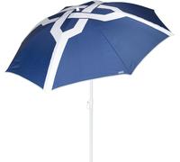 Ulteronixshop-Parasol de Plage 200 cm, 8 Baleines, Imprimé Bleu et Blanc, Protection UV50, Mât en Acier inclinable et réglable en Hauteur, Léger et Amovible, Housse avec bandoulière Incluse (62424)