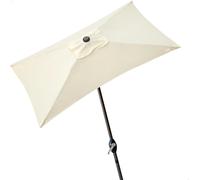 Ulteronixshop-Parasol Rectangulaire Pour Balcon, Parasol Terrasse, Parasol Terrasse Jardin, 200x120 Cm, Couleur Crème, Mât Aluminium, Jardin
