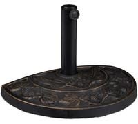 Ulteronixshop-Pieds De Parasol Demi-Rond, Résistant Aux Intempéries, Lourd, Jardin, Terrasse, Barre 38mm,50 X 32 Cm, Marron