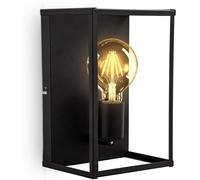 Ulteronixshop-Plafonnier Cage Métal Noir, Applique Murale Interieur Pour Ampoule E27 De Max 60w, Ampoule Non Incluse, Éclairage Plafond & Mural Vintage Entrée, Couloir, Chambres Ip20