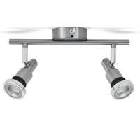 Ulteronixshop-Plafonnier Sdb Led 2 Spots Orientables, Ip44, Luminaire Plafond Salle D'eau, Ampoules 5w Gu10 Incl., 400lm Par Ampoule, Blanc Chaud 3000k