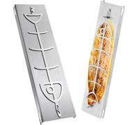 Ulteronixshop-Planche à saumon flambé en inox 304 ¿ Support de poisson réglable à 5 niveaux avec rotation 180°, 51 x 11,5 cm ¿ Pour brasero et barbecue boule ¿ Accessoire de grillade pour poisson et