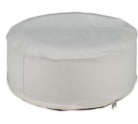 Ulteronixshop-Pouf Gonflable, Tabouret Rond, H X D : 26 X 56 Cm, Pour Extérieur (Jardin, Balcon, Camping), Crème