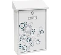 Ulteronixshop-Premium E5606 Boîte aux Lettres Individuelle en Acier avec sérigraphie « Spark », Taille M (Courrier Format A4, Magazine), Boîte aux Lettres Murale, Anti-Pluie, Facile à Installer, Blan