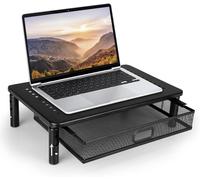 Ulteronixshop-Rehausseur Ecran PC Bureau, Multifonctionnel Support Moniteur, Réhausseur d'Écran 3 Hauteurs Réglables, Surelevateur Ecran Bureau avec Tiroir, pour Moniteur PC, Moniteur, Ordinateur Por