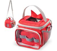 Ulteronixshop-Sac Transport pour Toniebox et Figurine Accessoires, Sacoche Rangement Voyage Portable pour Boîte à Histoire et Musique pour Enfant avec Bandoulière et Poignée -Rouge