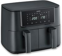 Ulteronixshop-SEVERIN Friteuse à air chaud double zone de cuisson, Air fryer 10 programmes, Friteuse sans huile avec 2 paniers de 4 L sans PFAS, Multicuiseur à écran tactile, Noir, FR 2463