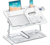 Ulteronixshop-Table de lit à Hauteur réglable, Pliable pour Ordinateur Portable, pour Travailler, Lire et Manger sur Le Sol du canapé (Marbre, 60 * 40cm)