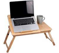 Ulteronixshop-Table d'ordinateur Portable réglable - 21,5 x 27,5 cm - avec Porte-gobelet et Emplacement pour Tablette - Bambou